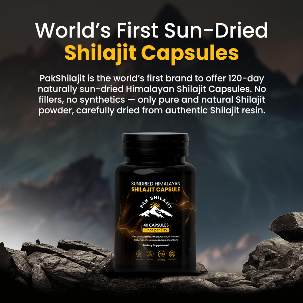 PakShilajit capsules close-up highlights purity and ready-to-use convenience.