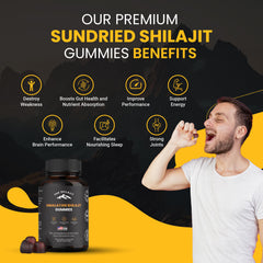 PakShilajit gummies closeup texture highlights natural resin richness