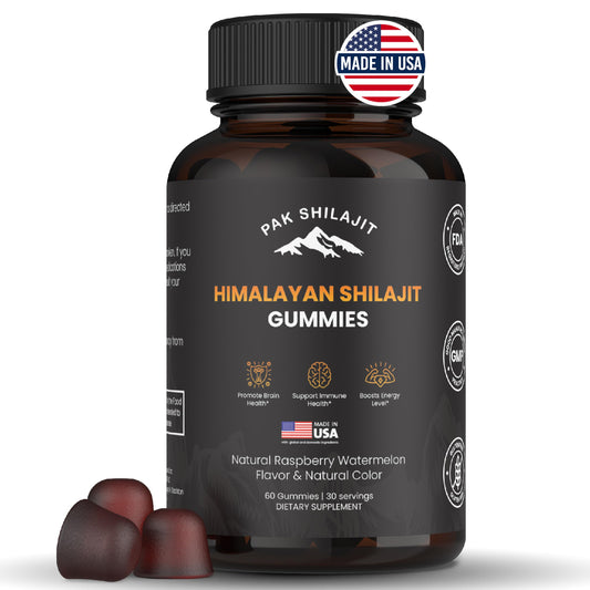 PakShilajit gummies front pack shown for daily energy support