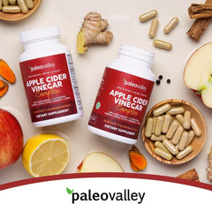 Paleovalley Apple Cider Vinegar Complex packaging on kitchen counter