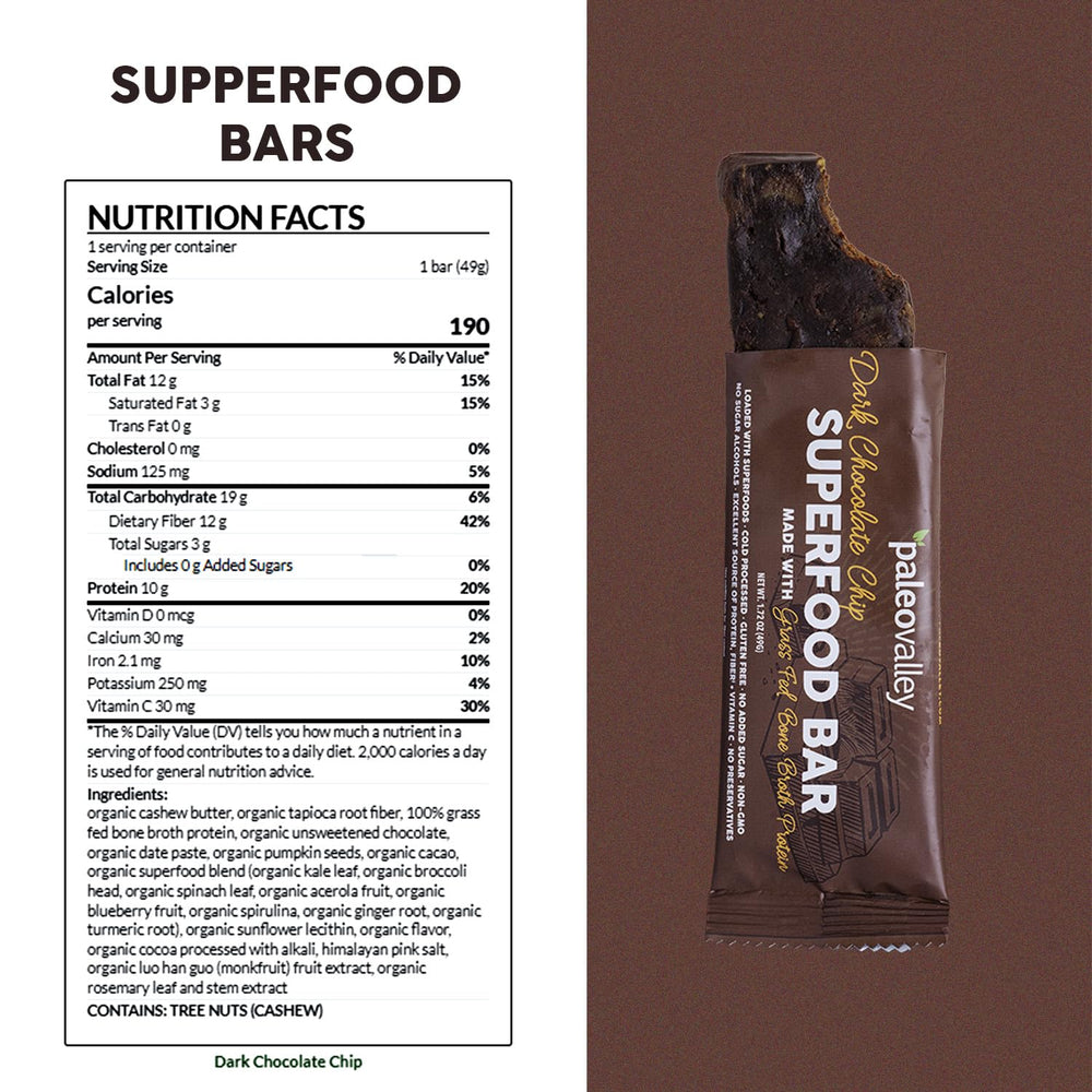 Dense chewy texture with real ingredients from Paleovalley bars.