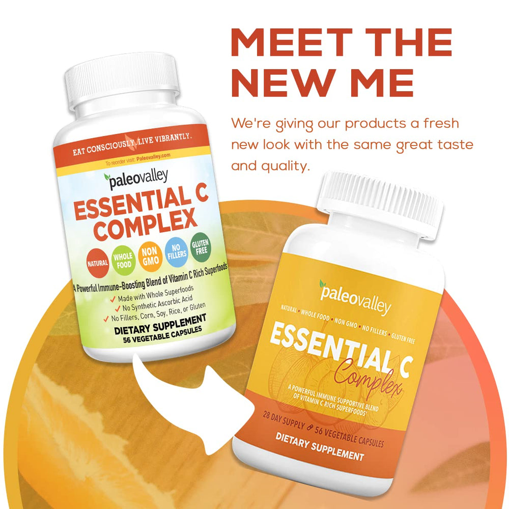 Paleovalley Essential C Complex camu camu berries emphasize plant-based vitamin C.