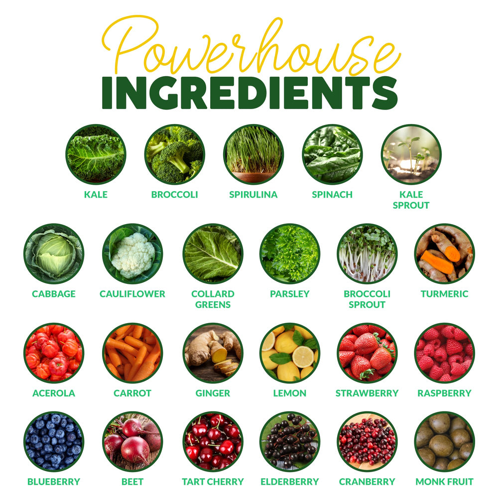 Paleovalley Organic Supergreens jar on counter with bright greens for daily use.
