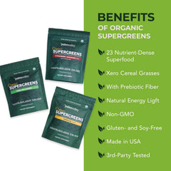 Paleovalley Organic Supergreens spoon-dip highlights convenient serving for on-the-go nutrition