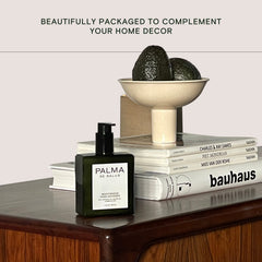 Palma de Salus avocado oil jar closeup highlighting nourishing oil
