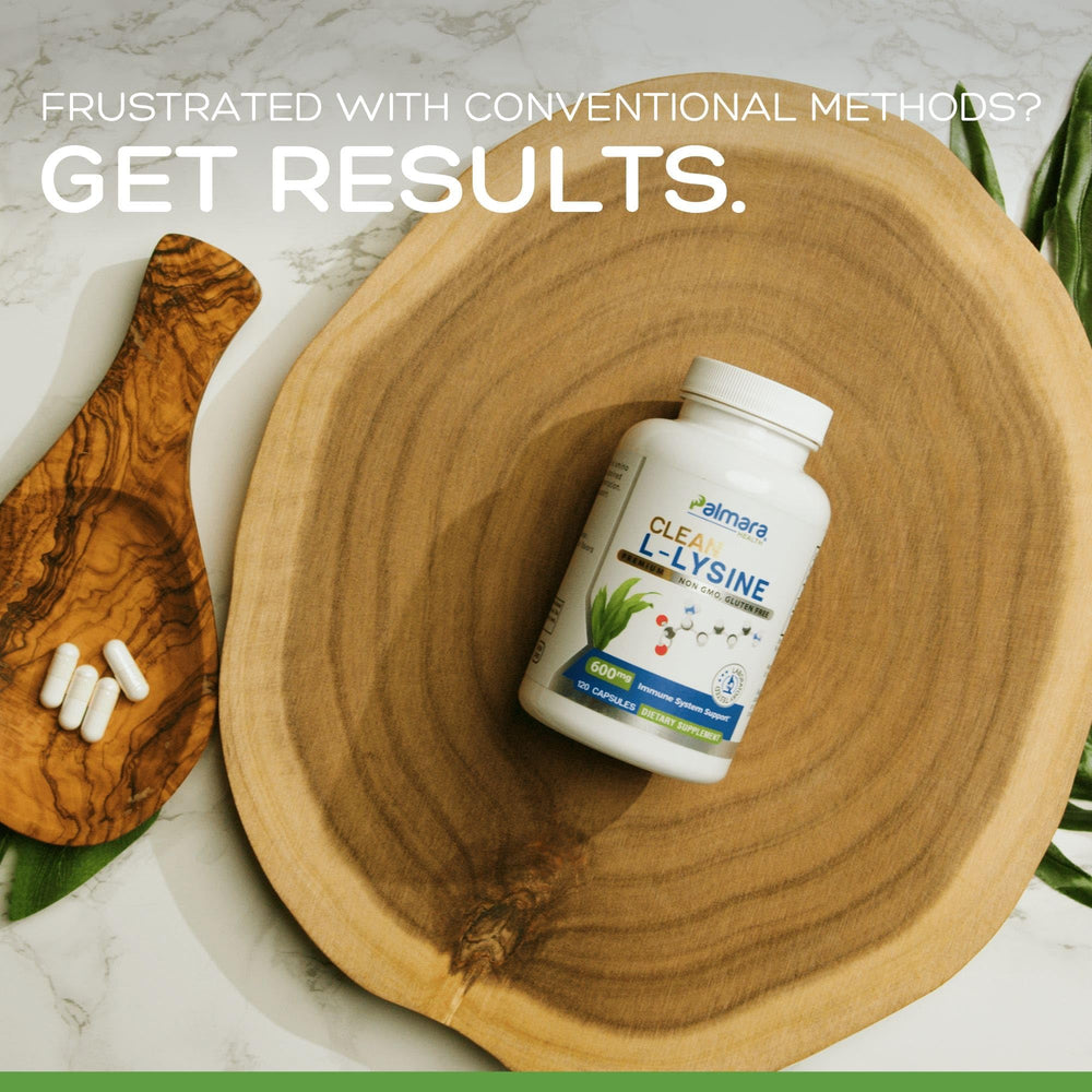 Palmara Health Clean L-Lysine 600mg ingredient list confirms clean-label approach.