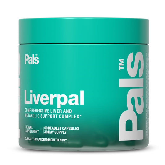 PALS Liverpal bottle front view showing daily liver support packaging.