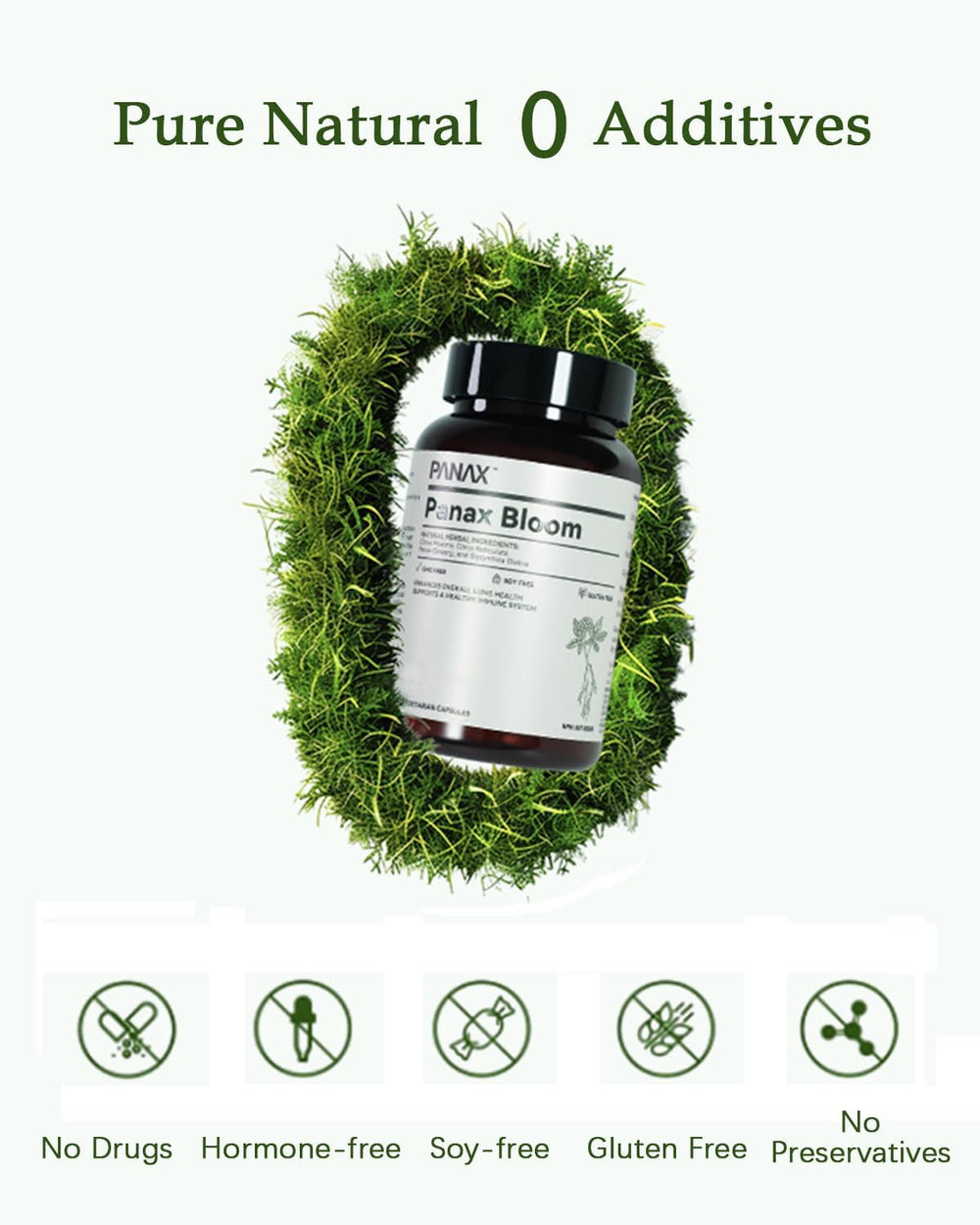 Panax Bloom bottle on table ready for daily use