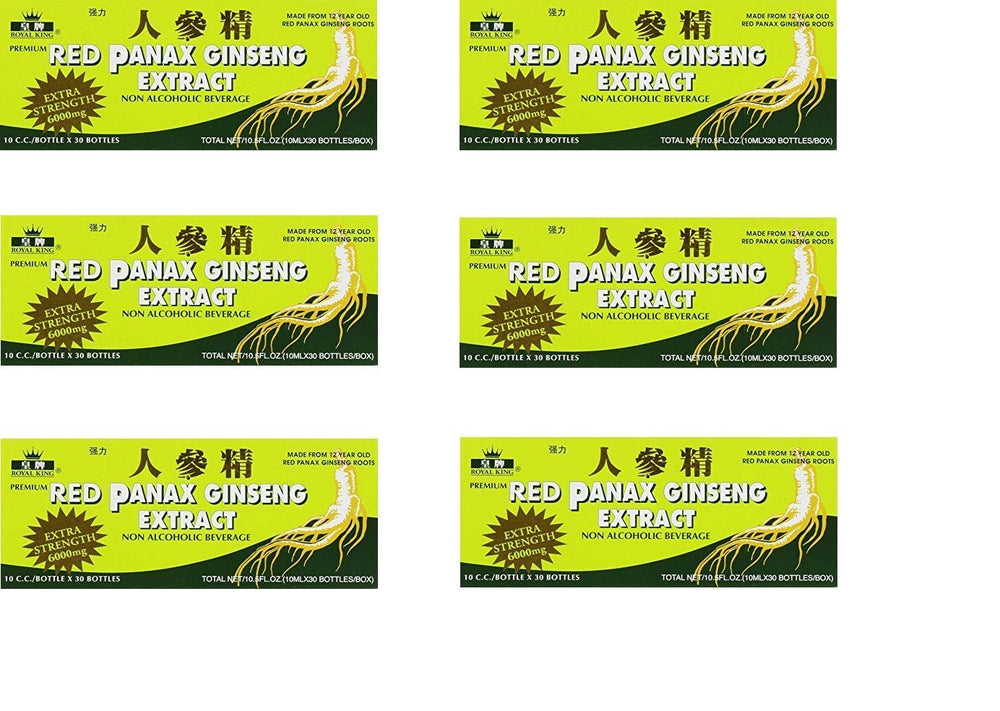 PANAX GINSENG Royal King Red bottle with 6000mg formula for daily energy support