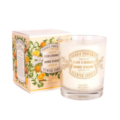 Panier des Sens orange blossom candle in Provence jar adds subtle room ambiance.