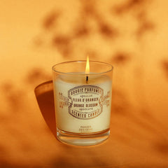 Panier des Sens orange blossom candle wax closeup reveals refined texture.