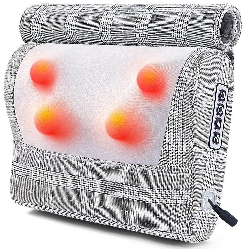 Papillon back massager with heat targets neck and back for tension relief.
