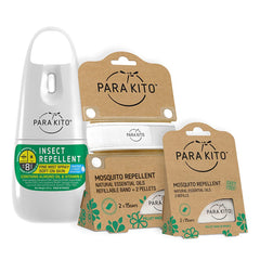 PARA'KITO mosquito spray bottle for portable, DEET-free outdoor protection during adventures