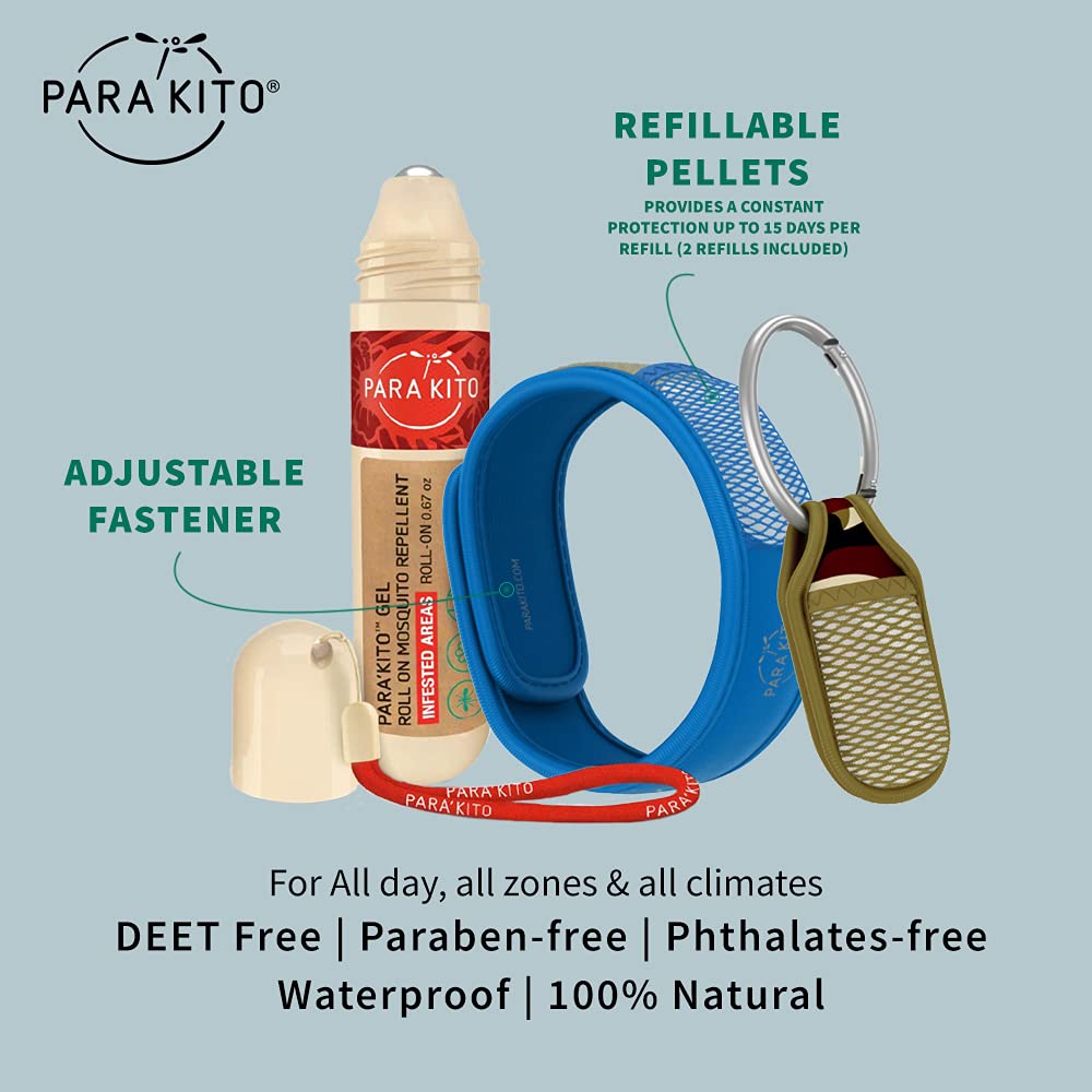 PARA'KITO blue camo wristband for all-day family protection