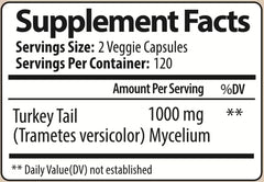 Parker Naturals turkey tail cap sealed bottle for freshness