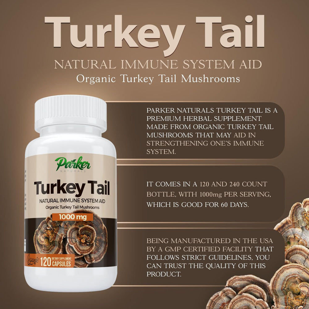 Parker Naturals turkey tail organic source detail highlights purity