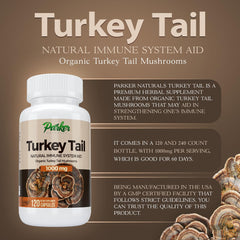 Parker Naturals turkey tail organic source detail highlights purity