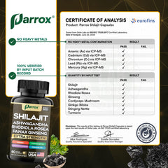 Parrox Cordyceps mushroom extract capsules for sustaining activity.