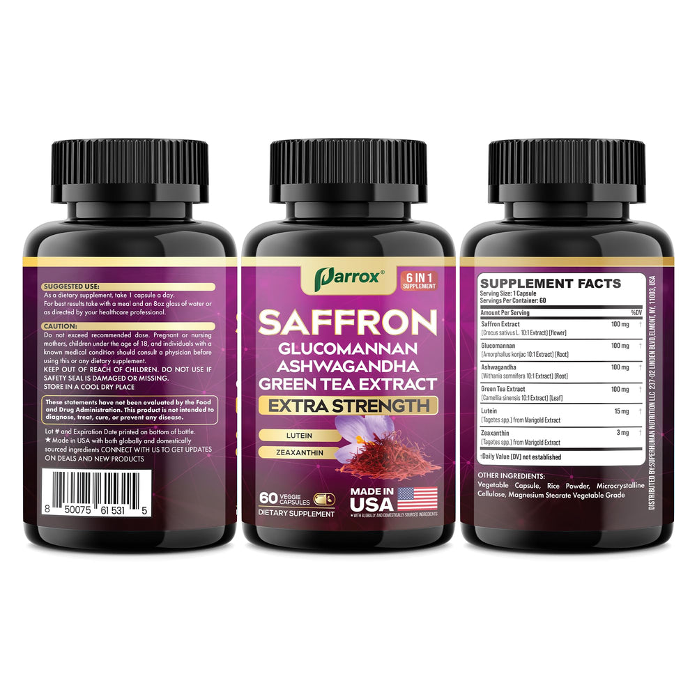 Parrox daily wellness bottle packaging with 2-month supply