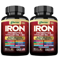 Parrox Elemental Iron capsule with slow-release core for steady daily iron support.