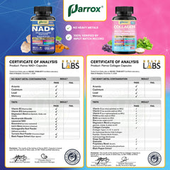 Parrox Forever Young USA GMP facility badge reassures clean production and quality control.