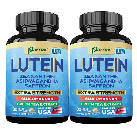 Parrox lutein-zeaxanthin bottle for daily eye wellness in a two-pack.