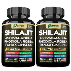 Parrox Shilajit 8in1 capsules, daily energy support.