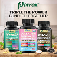 Parrox Ultimate Wellness Trio travel-friendly bottle sits on a nightstand, ready for use.
