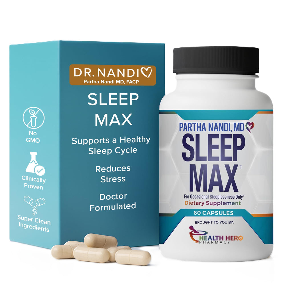 Sleep Max by Partha Nandi bottle front view promotes nightly relaxation