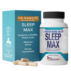 Sleep Max by Partha Nandi bottle front view promotes nightly relaxation