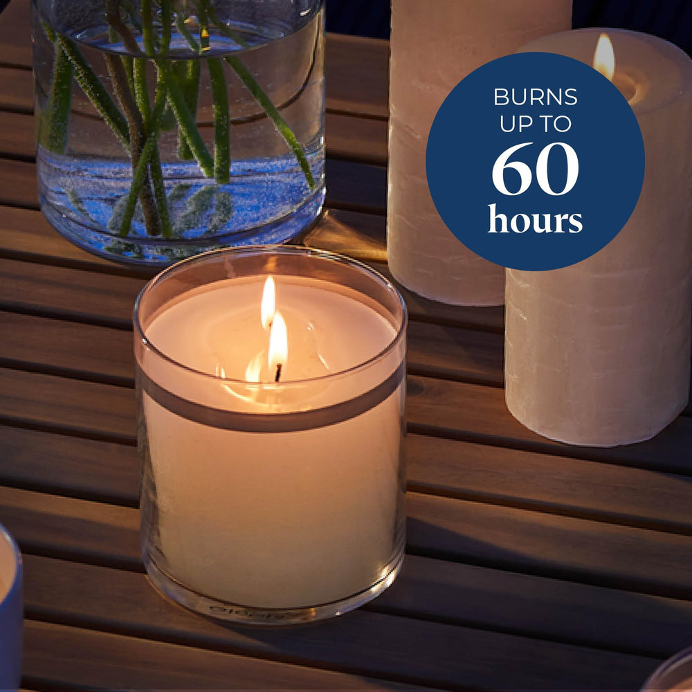 PartyLite GloLite vanilla musk fragrance creates a cozy room ambiance