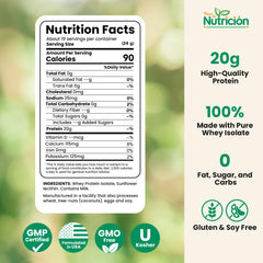 Pasos Nutrition Whey Isolate Unflavored powder closeup highlighting clean ingredient profile
