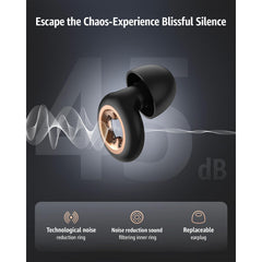 PATNRAB 45dB noise cancellation system reduces ambient sounds during sleep