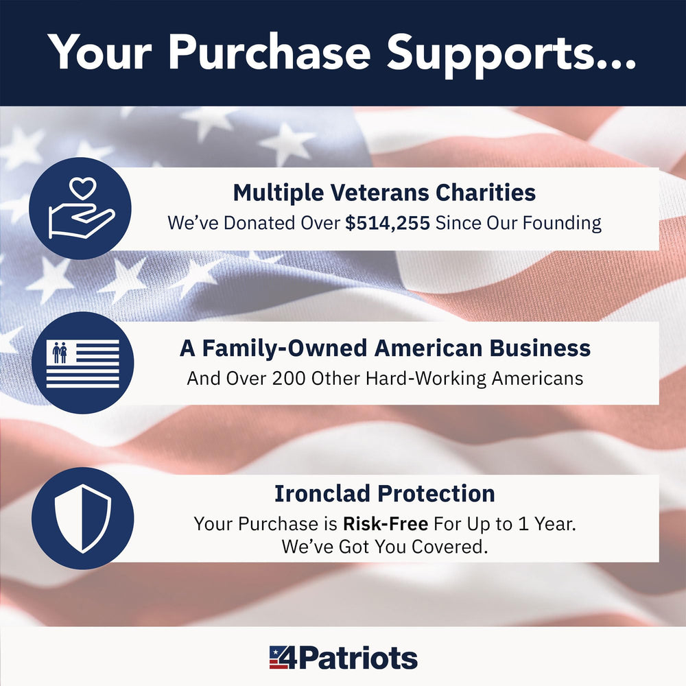 Veteran-developed Patriot Power Greens on display with energy and focus vibe.
