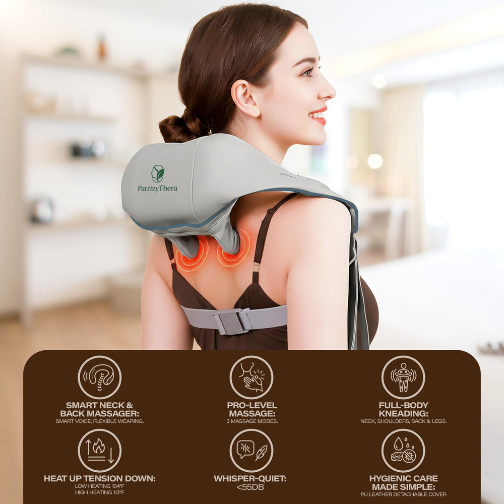PatrizyThera 4D kneading back massager delivers relief after long workdays