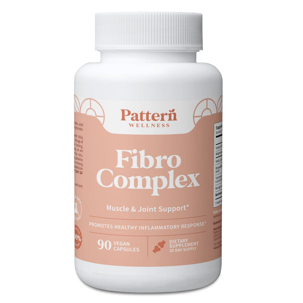 Pattern Wellness Fibro Complex bottle for daily mobility support and overall wellness