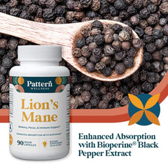 Pattern Wellness Lion’s Mane gluten-free dairy-free packaging claim