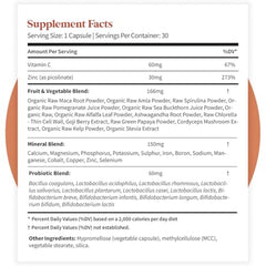 Pattern Wellness Zinc Complex ingredient blend highlights natural wellness support.