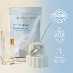 The 'Pause Life Verisol Fortibone collagen peptides bottle for daily support