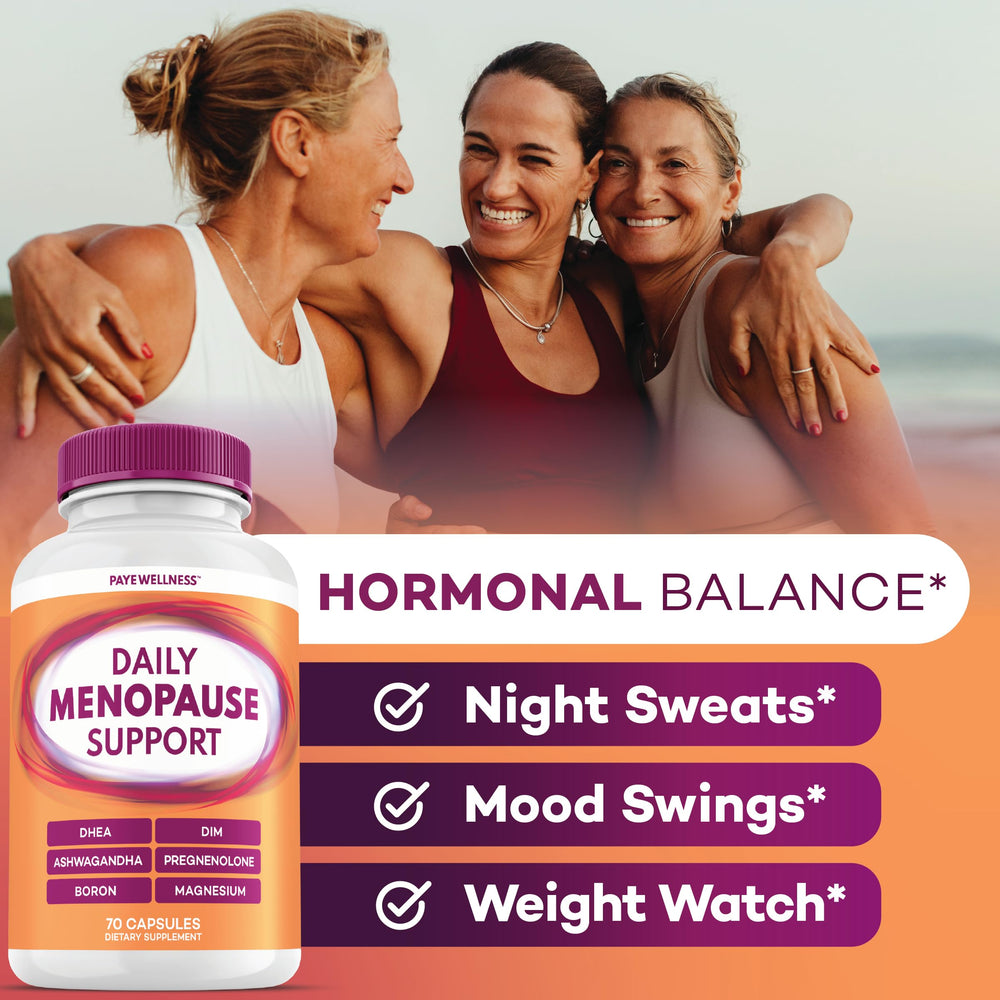 PAYÉ Menopause capsules closeup highlighting smooth daily capsules