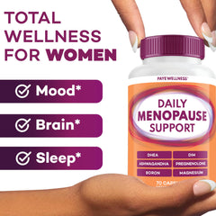 PAYÉ Menopause DIM and Ashwagandha detail suggesting mood support