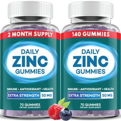 PAYÉ Zinc Gummies bottle front with berry flavor for daily wellness.