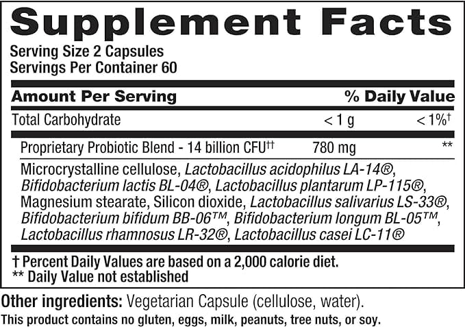 PB8 Probiotic bottle top with simple daily dosage reminder