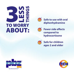 PBZ antihistamine cream tube front showing easy access for daily itch relief