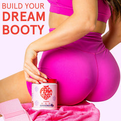Peach Perfect pink lemonade flavor powder ready to mix for refreshing workouts.