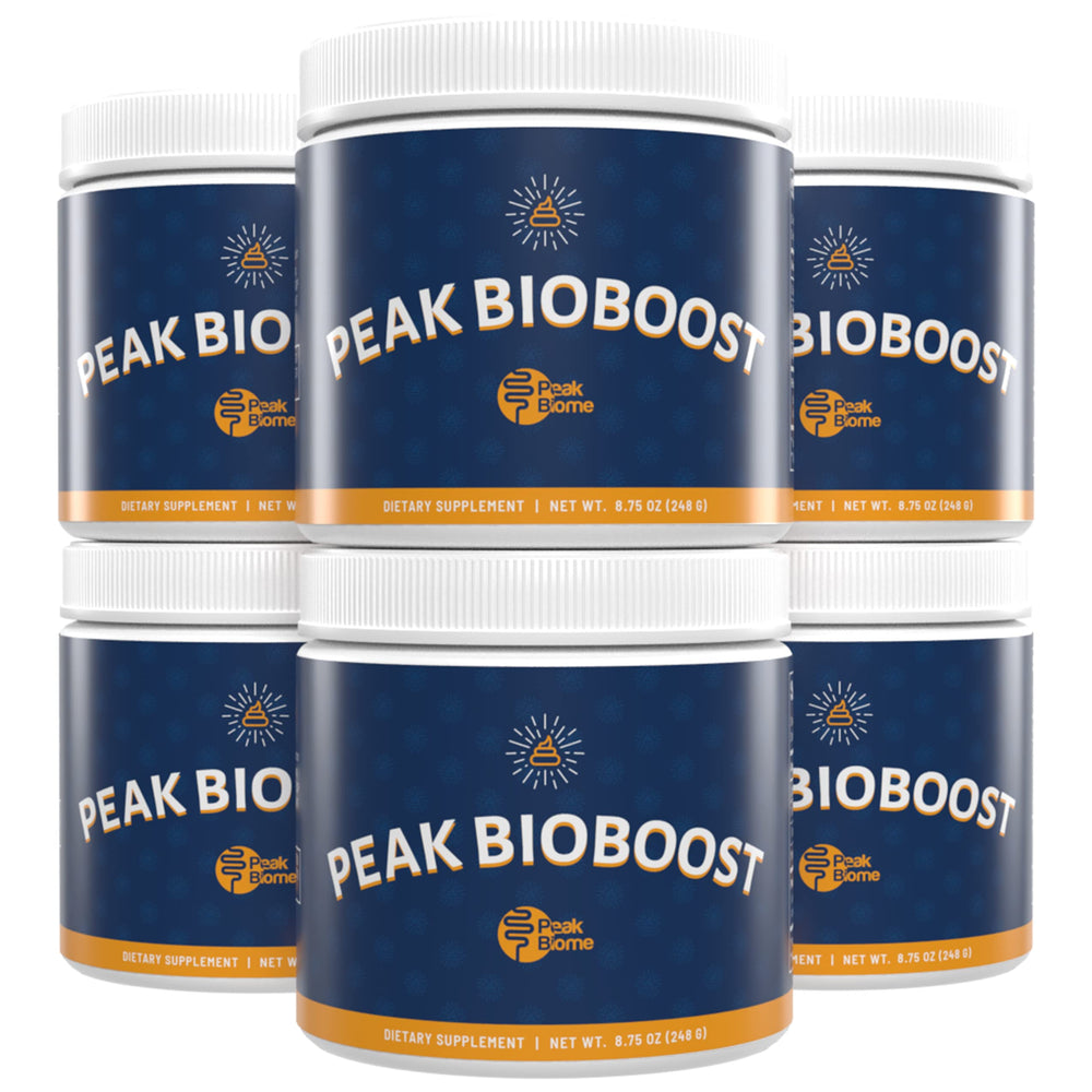 Peak Biome Peak BioBoost tub close-up for tasteless daily gut support