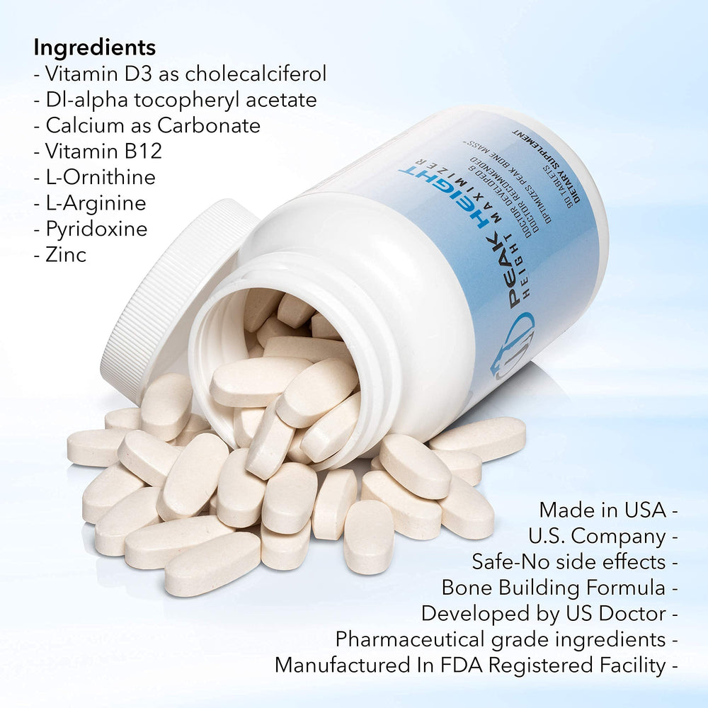 Peak Height bottle front label highlights doctor-recommended natural approach.