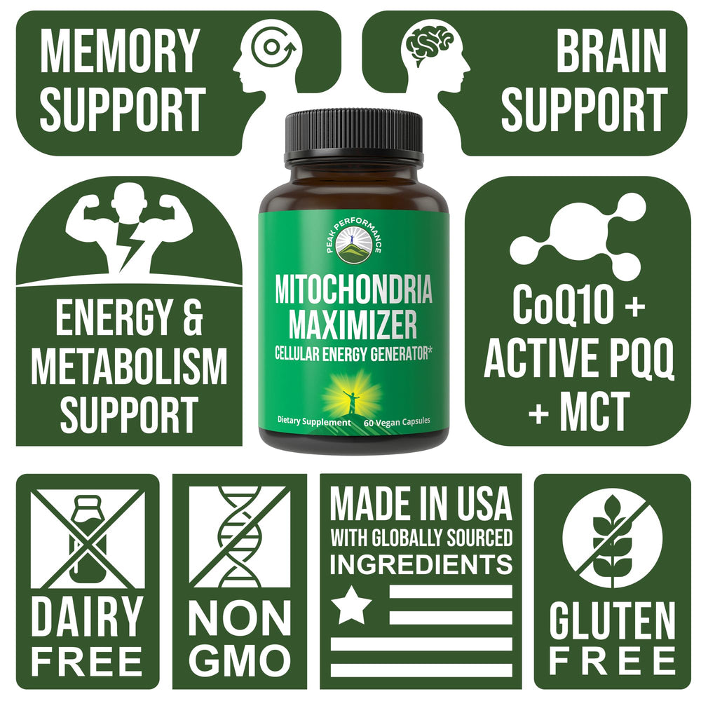 Peak Performance MCT oil capsules closeup highlighting clean energy support.