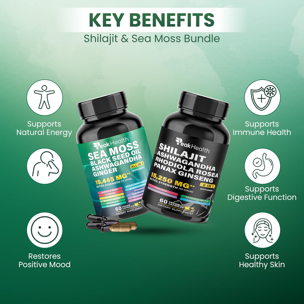 Peakhealth Eco-packaging highlighting sustainable, mindful wellness.