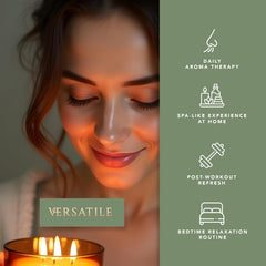 Three wicks visible for even burn and intensified fragrance